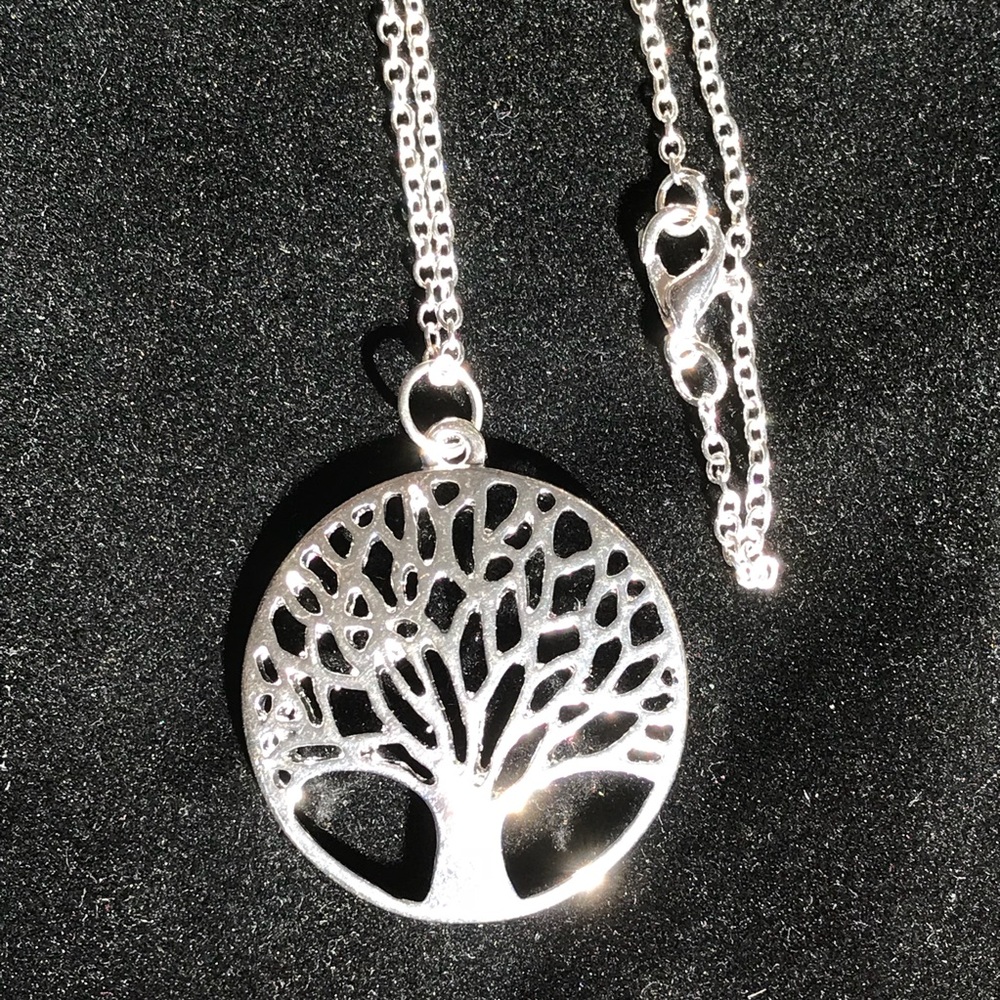 Family Tree Pendant - Sterling Silver with chain.
